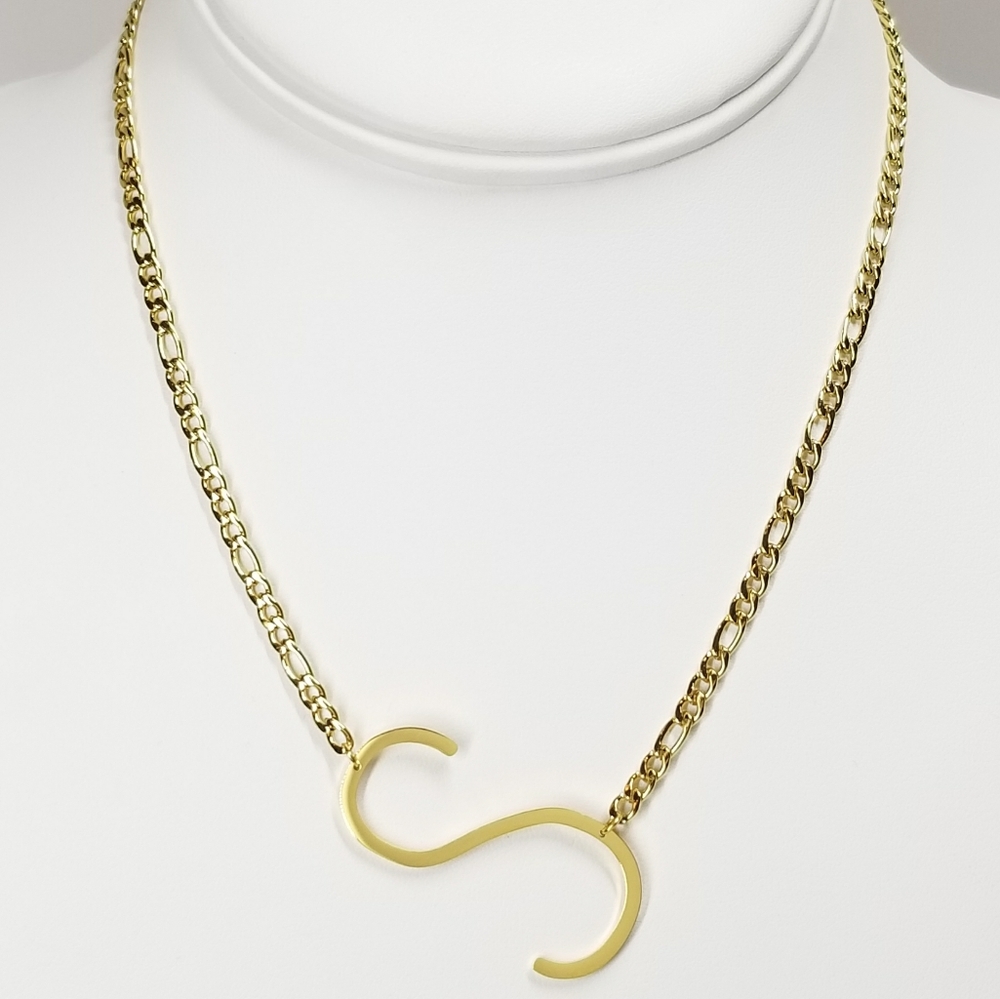 NEW 18K Gold Initial Alphabet Pendant Necklace - Picture 12 of 12